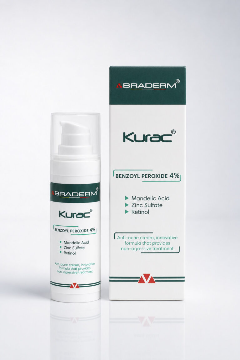 Braderm Активний протизапальний крем з бензоїл пероксидом 4% Курак Kurac Cream, 30 мл.-Dermideal